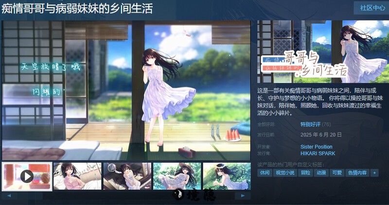 【爆款SLG/动态】 哥哥与病弱妹妹的乡间生活  Steam官中步兵版+全回想解放 [3.50G] 电脑游戏 第2张