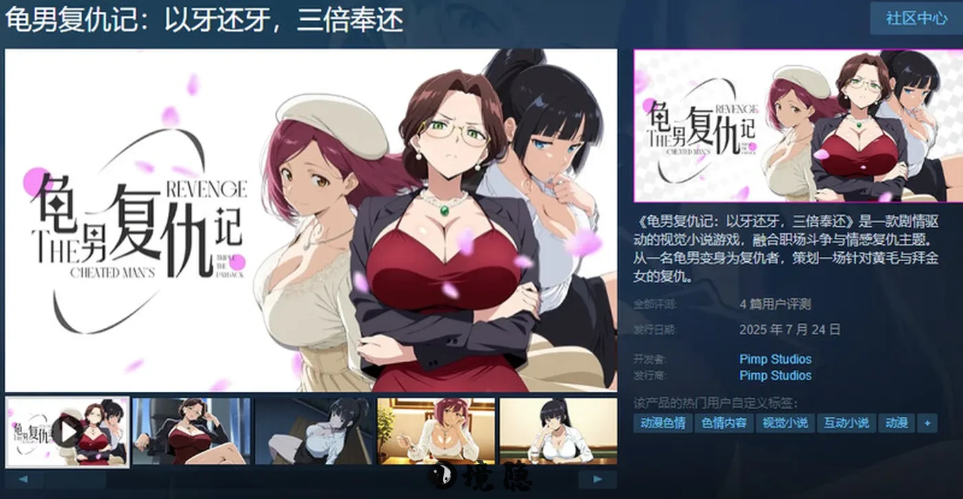 【互动SLG/动态】龟男复仇记：以牙还牙，三倍奉还  V1.1.2 官方中文步兵版 [660M] 电脑游戏 第1张